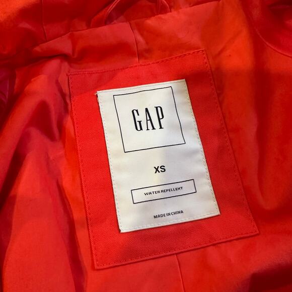 Gap Red Jacket sz XS Gap Cropped Anorak Jacket - Picture 7 of 11